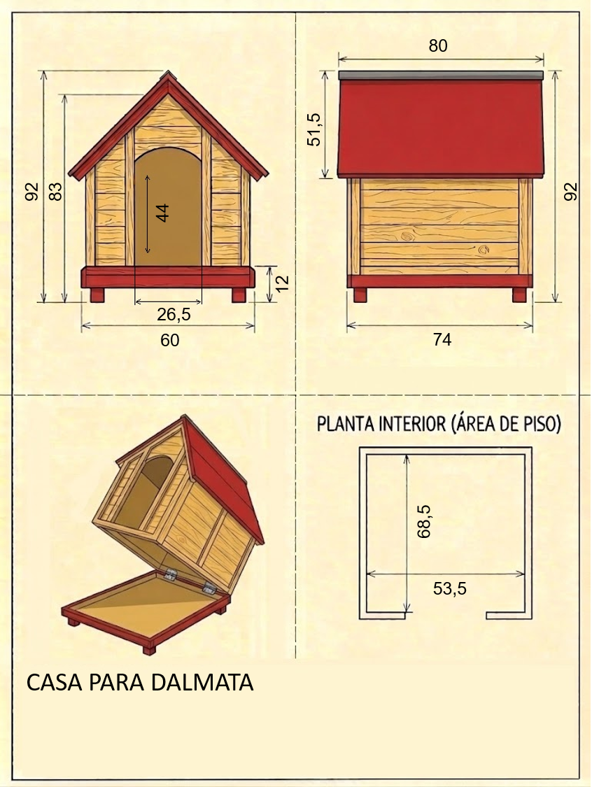 Ficha técnica Casa Dálmata — plano, medidas y vistas
